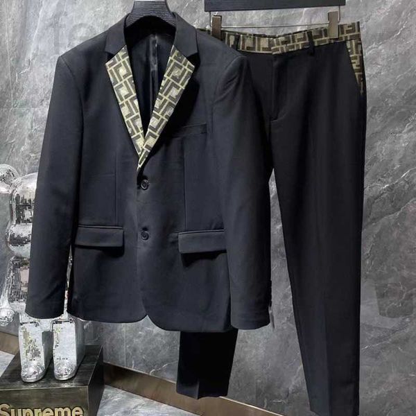 

men's suits & blazers luxuriousmens suit luxury designer s 3d embroidered jacket pants two-piece business casual men cardigan jackets t, White;black