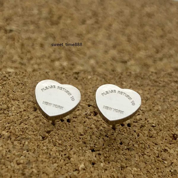 

t gold heart earring women rose stud couple flannel bag stainless steel 10mm thick piercing jewelry gifts woman accessories wholesale, Golden;silver