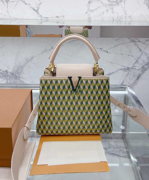 

capucines handbag leather shoulder bag women designer tote crossbody bag width 21 cm 27cm6824353