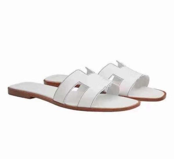 

woman slipper fashion sandals super star flat casual shoes genuine leather flip flops size 3443 with box9424109, Black