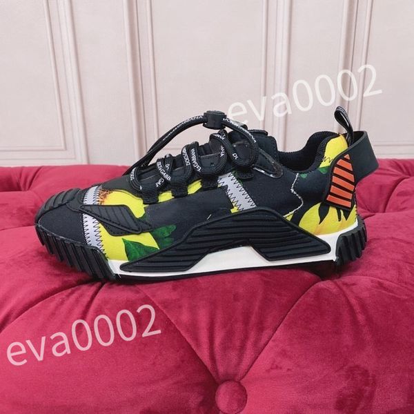 

2023 luxury quality designer sneakers calfskin casual shoes fashion reflective shoes men women sneaker vintage trainers increasing leather p, Black