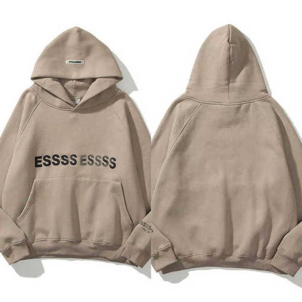 

classics luxury men's tracksuits esss entials sweatshirts letter hoodies men women sportswear hooded pant coat sweater pullover couple, Black