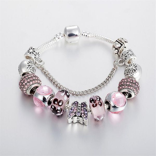 

strands diy bracelet wave ball set with diamond butterfly cross beaded ornaments216c, Black
