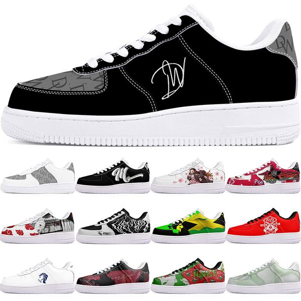 

DIY shoes winter comfortable autumn mens Leisure shoes one for men women platform lovely sneakers Classic cartoon graffiti trainers comfortable sports 2675