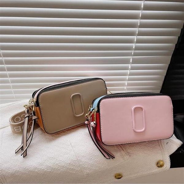 

retail designer womens shoulder bag letter print color contrast camera bags versatile messenger bag my00303316, Red;black