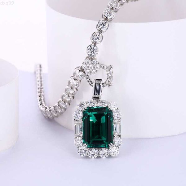 

starsgem 9k white gold lab grown emerld elegant pendant for gold chain, Silver