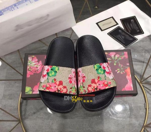 

designer slides mens women slippers summer sandals beach slide flat platform ladies sandali bathroom home shoes flip flops striped4150933, Black