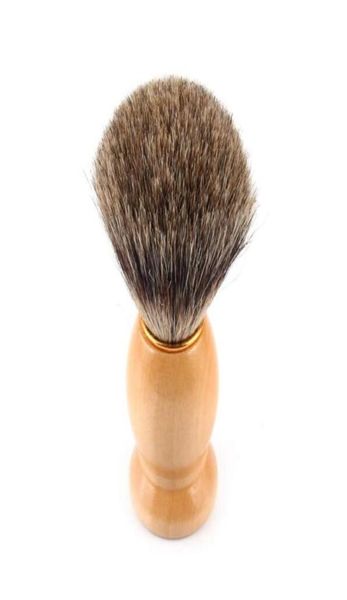 

pure badger hair shaving brush shave beard brushes with natural wood handle for mens face beard cleaning tool4752415