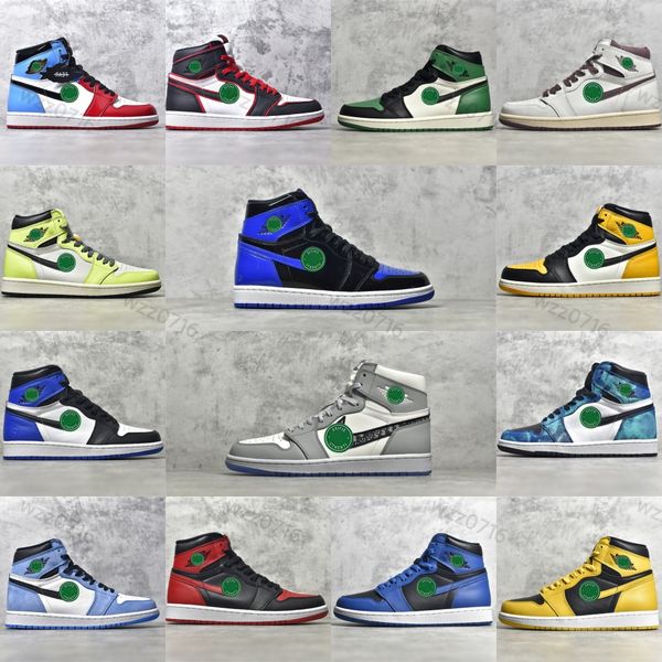 

og jumpman 1 1s mens basketball shoes lost found bred patent university blue stage haze hyper royal dark mocha denim visionaire heritage men