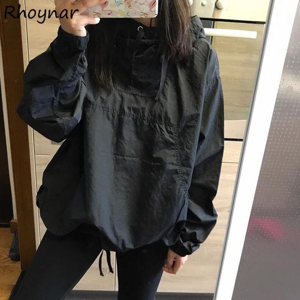 

raincoats trench women korean style autumn widewaisted outwear casual fashion black female all match streetwear college new arrive ins