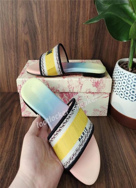

fashion paris womens slippers beautiful scuffs shoes summer beach slides girls slippers ladies flip flops loafers embroi9404706, Black