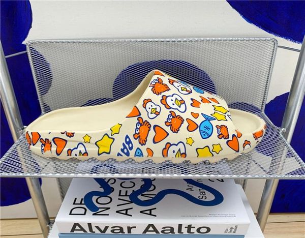 

platform slipper sandal shoes foam runner comfortable pure core biack resin enflame orange bone west men women luxury 3913006, Black