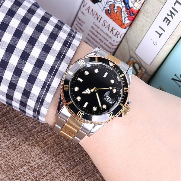 

2021 new relogio masculino wo men watches wist fashion dial with calendar bracklet folding clasp master male giftluxury mens watch239p, Slivery;brown
