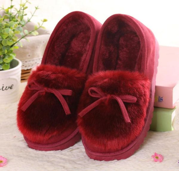 

winter platform shoes women outdoor home slippers female winter fur slides house sandals fuzzy slippers ladies cute loafe3079517, Black
