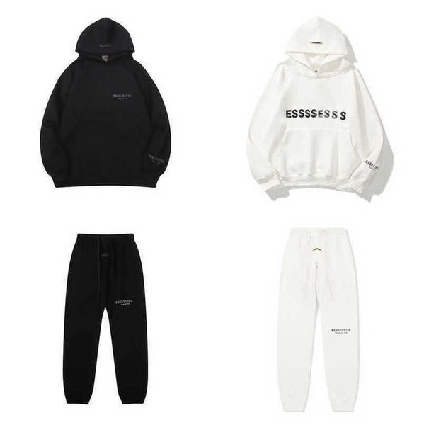 

luxury classics men's tracksuits essss entials sweatshirts letter hoodies men women sportswear hooded pant coat sweater pullover coupl, Gray
