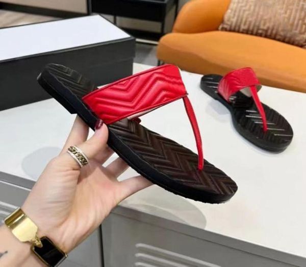 

men039s and women039s slippers fashion designer letter gold button tshaped leather flat sandals indoor street 2511087, Black