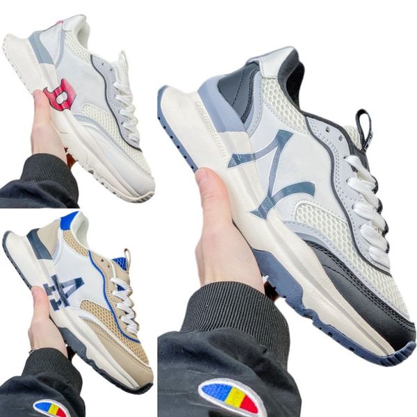 

running shoes mesh designer shoes couple style sneakers breathable platform shoes soft letter outdoor shoes ultra-light runway lace-up quali
