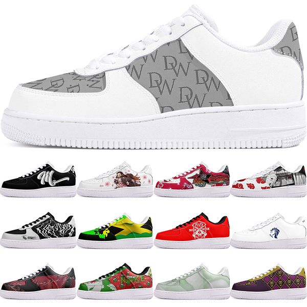 

DIY shoes winter comfortable autumn mens Leisure shoes one for men women platform lovely sneakers Classic cartoon graffiti trainers comfortable sports 2714