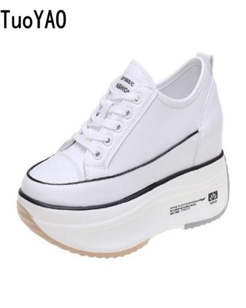 

platform women sneakers autumn stylish thick sole casual shoes 9cm breathable mesh walking shoes woman zapatos mujer new 2103226875229, Black;white