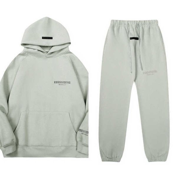 

classics men's luxury tracksuits essentials sweatshirts letter hoodies men women ess sportswear hooded pant coat sweater pullover coup, Gray