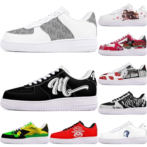 

DIY shoes winter comfortable autumn mens Leisure shoes one for men women platform casual sneakers Classic cartoon graffiti trainers comfortable sports 8167