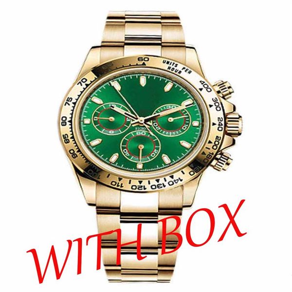 

mens watch master design sports style automatic movement gold stainless steel case green dial folding button214j, Slivery;brown