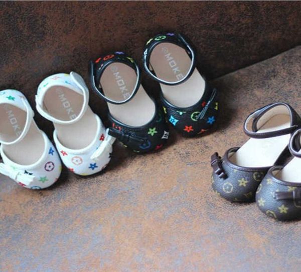 

girls kids childrens flat sandals wedding party princess shoes pu leather retro bowknot slide sandal casual sneakers loafers two p8462789, Black
