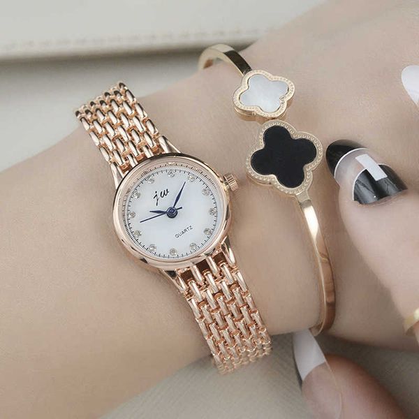 

wristwatches roman gift watches for women small dial with stainless steel luxury quartz watch with rhinestone fashion bracelet watch reloj w, Slivery;brown