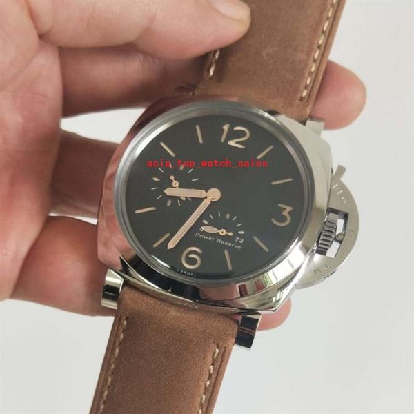 

classic style super quality watches for men auto date 47mm black dial refined steel watchcase luminous cal 2555 automatic movement250y, Slivery;brown