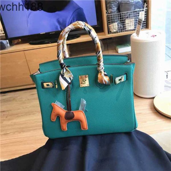 

birkins handbag bags lychee women designer pattern head bag 2023 pure bags soft lady's versatile shoulder pz8h