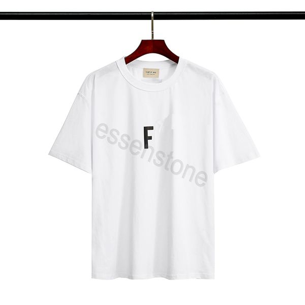 

designer t shirt for womens designers mens t shirts with letters print short sleeves ess summer loose tees eu us size s-xxl, White