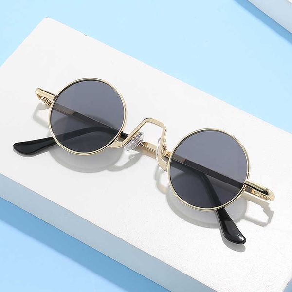 

sunglasses hip hop tiktok circular voice network red street mini glasses sunglasses little prince mirror., White;black