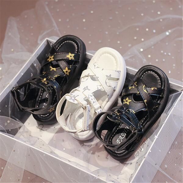 

girls' roman sandals 2023 summer new korean version fashion big kids' high sandal girls princess children's shoes, Black;red