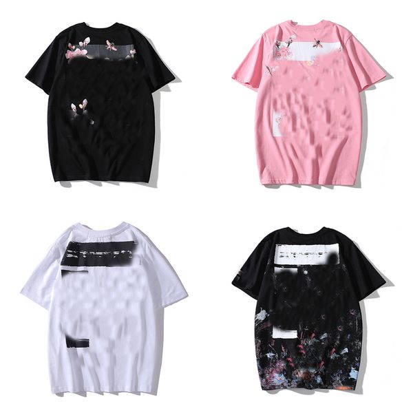 

men's t-shirts womens t-shirt new ow base arrow loose male couple clothes summer short sleeve t-shirt loose, White;black