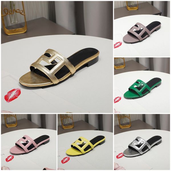 

designer sandal women oram sandals genuine summer leather slipper classic beach slides size 35-41, Black