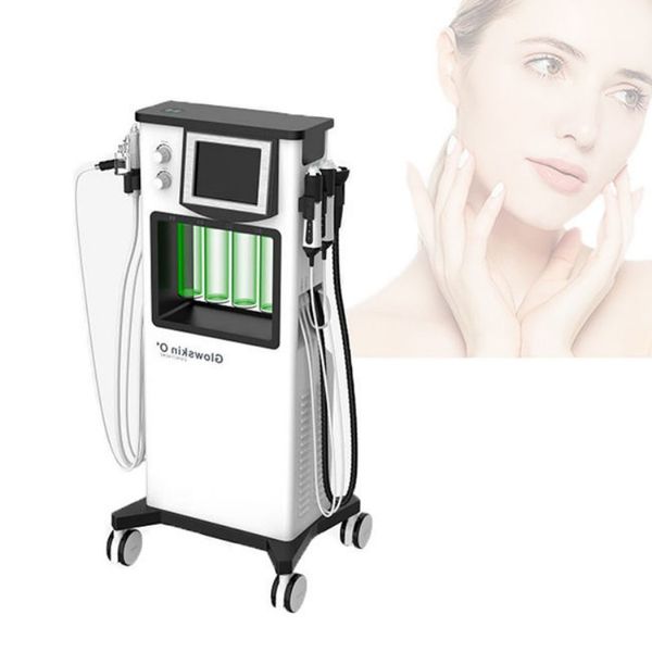 

glowskin o+ carbon oxygen jet machine multifunction hydra diamond microdermabrasion facial anti aging skin tighten deep cleaning beauty inst, Black;white
