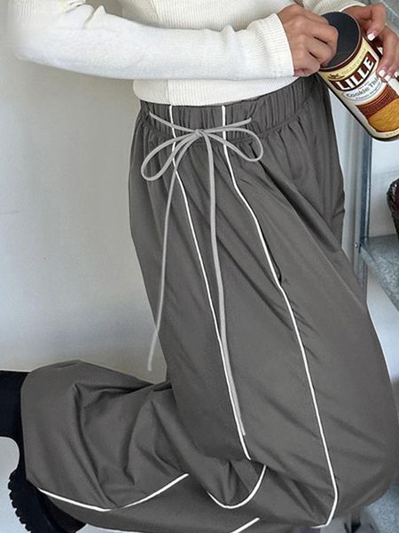 

women's pants s y2k side striped sweatpants tie up baggy vintage streetwear trouser harajuku basic casual joggers korean chic 230419, Black;white