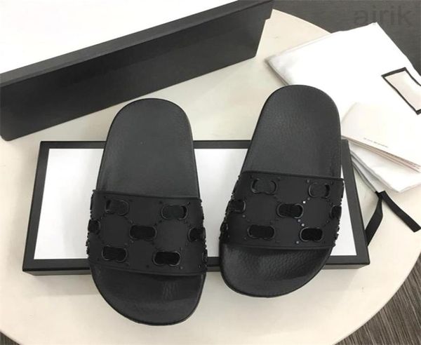 

men rubber slide sandals women fashion designers flat slides flip flops nonslip slides summer flip flops slippers wi3538768, Black