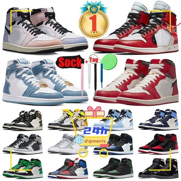 

1 high basketball shoes for men women 1s black white dark mocha university blue mens sneakers jumpman lost and found patent bred gorge green