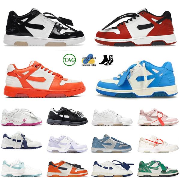 

out of office low casual shoes designer mens women trainers platform vintage sneakers offs white dark blue walking suede size 35-45, Black