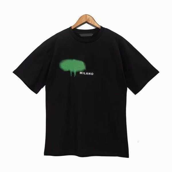 

22s men's t shirts t shirt palms palmangel city designer limited inkjet graffiti letter printing women's sailboat short-sleeved ca, White;black