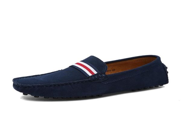 

men039s genuine leather shoes suede loafer big size casual dress shoes gentlemen flag travel walk shoe for men zy3674761560, Black