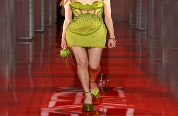 

new arrived 2022 ladies leather stain silk dress shoes super 14cm chunky high heel sandals 5cm platform dance party rolado pillage5752726, Black