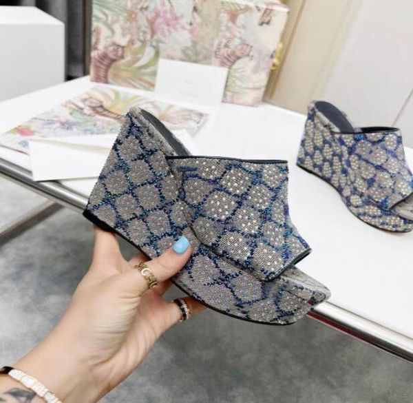 

slipper luxury designer sandal lady slides platform wedge rainbows summer slippers for women men ladies brands dearfoam rubber bea2514678, Black