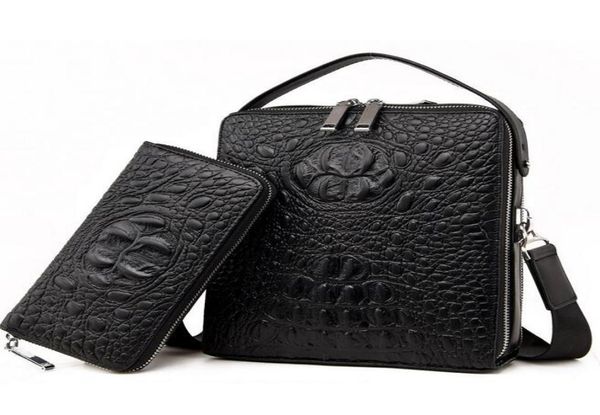 

factory whole men bag leisure fashion handbag leather crocodile embossed leathers shoulder bags man fashions handbags3513830