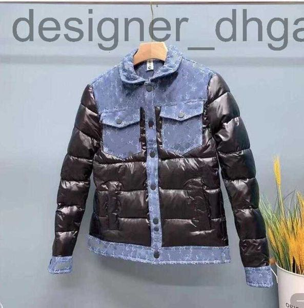 

men's down & parkas designernew men's down jacket winter loose coat thicken warm cotton-padded jacket ins printed hooded bread xgh, Black