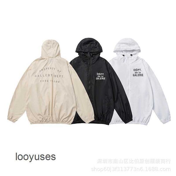 

2023 mens jackets galleryes coats letter printing dept loose fitting quick drying clothes for men women outdoor thin cycling skin sun protec, Black;brown