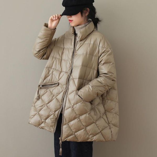 

leather women winter parkas vintage warm cotton coats 2021 femme long sleeve pockets female clothes casual casaco feminino inverno, Black