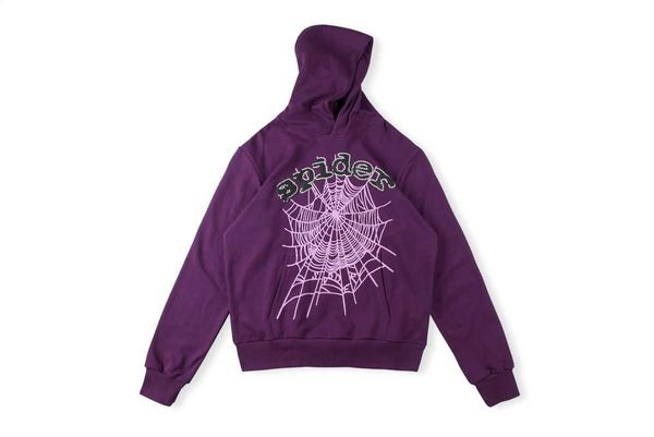 

fasion sp5der web flash card hoodies men women eu size 100% cotton skateboard sp5der pullover, Black
