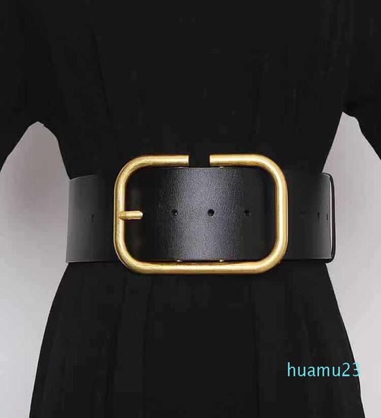 

womens belts waistband belts woman belt smooth buckle width 85cm 4 colors optional cowhide2411301, Black;brown